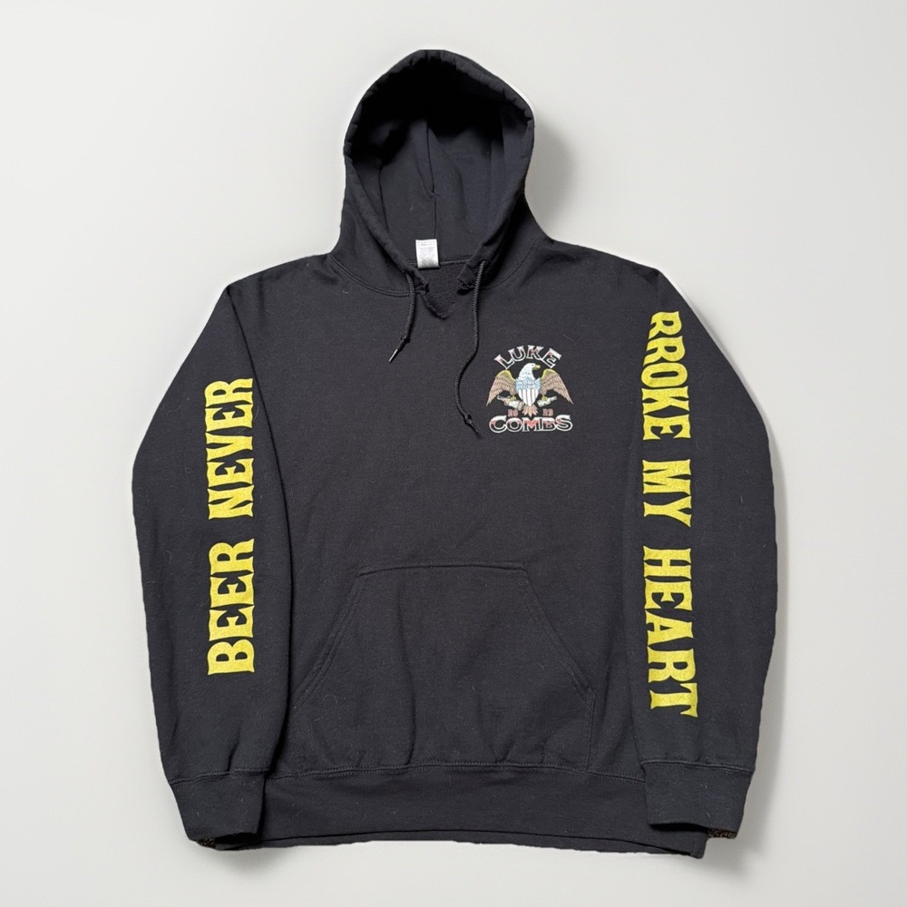 Luke Combs‎ Eagle World Tour Black Pullover Hoodie Men's Medium